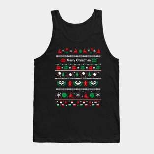 Ugly Christmas Sweater style Pickelball Tank Top